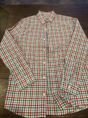 Vineyard Vines Red Green Blue Plaid Button-Down Shirt - Kids